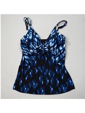 Magicsuit Women's Indio Akikio Printed Tankini Top Blue Black 10 $140